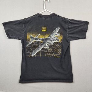 Vintage Blackbird B-17 Flying Fortress single stitch Shirt Black XL